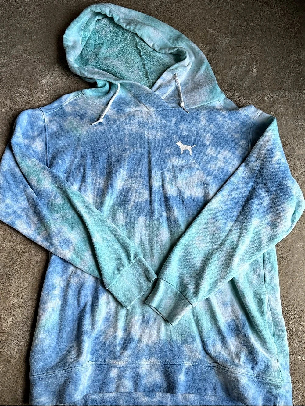 Victoria's Secret PINK Tie-Dye Hoodie Blue & Green Womenβs Medium